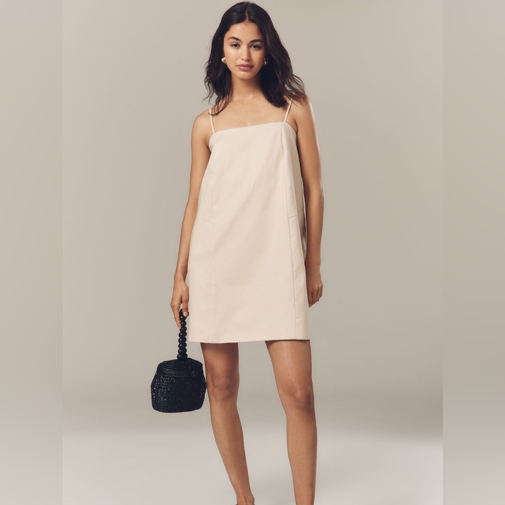 Anthropologie | x Mare Mare Linen Square Neck Mini Dress